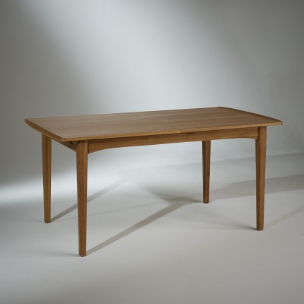 DALHIA - Table de repas à rallonge scandinave en chêne, 6/8 couverts, bois certifié FSC®