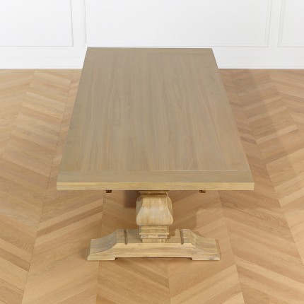 PENELOPE - Extendable dining table in chalet style made of solid wood, 10/14 seats