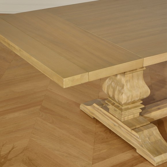 PENELOPE - Extendable dining table in chalet style made of solid wood, 10/14 seats