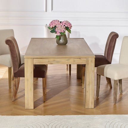 ENZO - Contemporary style extendable dining table, butterfly leaf, seats 10/12