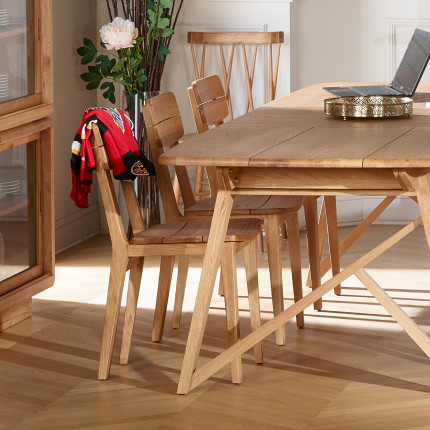 LUCIENNE – 2 Designerstühle aus Massivholz Eiche, 2er-Set, Holz zertifiziert FSC®