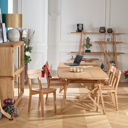 LUCIENNE – 2 Designerstühle aus Massivholz Eiche, 2er-Set, Holz zertifiziert FSC®