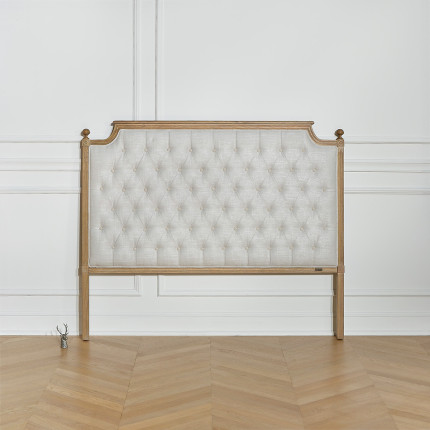 VENICE - Tête de lit capitonnée style shabby chic en lin ,150 cm, LINUM