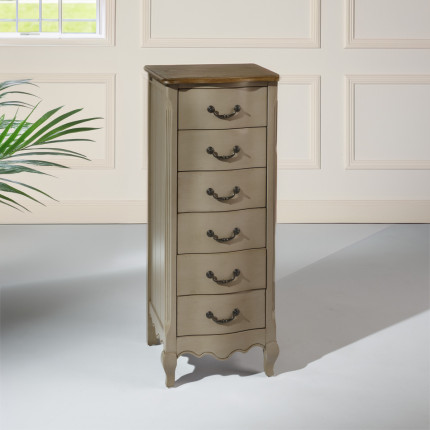 ORIANE - Colonna di stoccaggio, piano in rovere, 6 cassetti