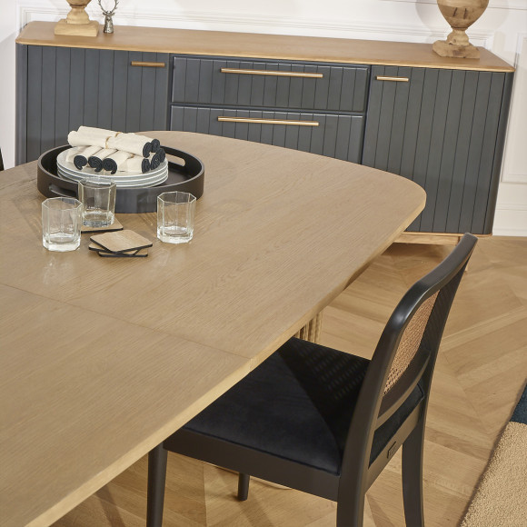 ARTHUR - Table à manger contemporaine en chêne, 8 à 10 personnes, bois certifié FSC®