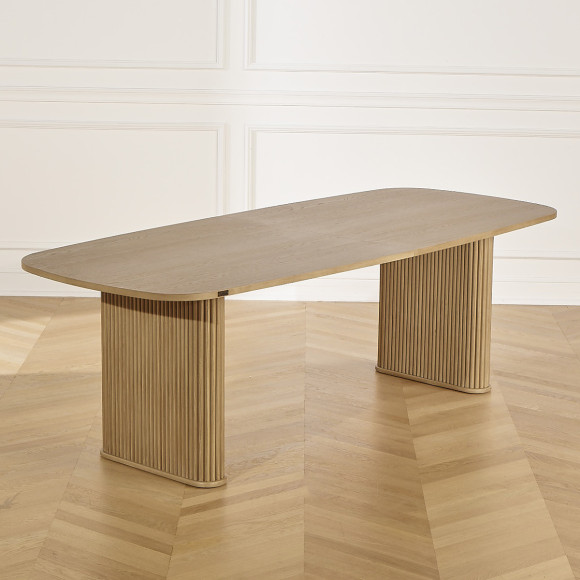 ARTHUR - Table à manger contemporaine en chêne, 8 à 10 personnes, bois certifié FSC®