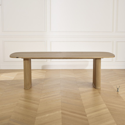 ARTHUR - Table à manger contemporaine en chêne, 8 à 10 personnes, bois certifié FSC®