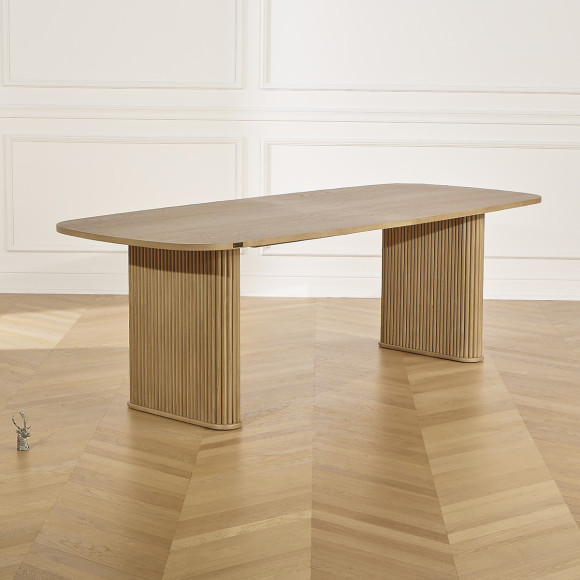 ARTHUR - Table à manger contemporaine en chêne, 8 à 10 personnes, bois certifié FSC®