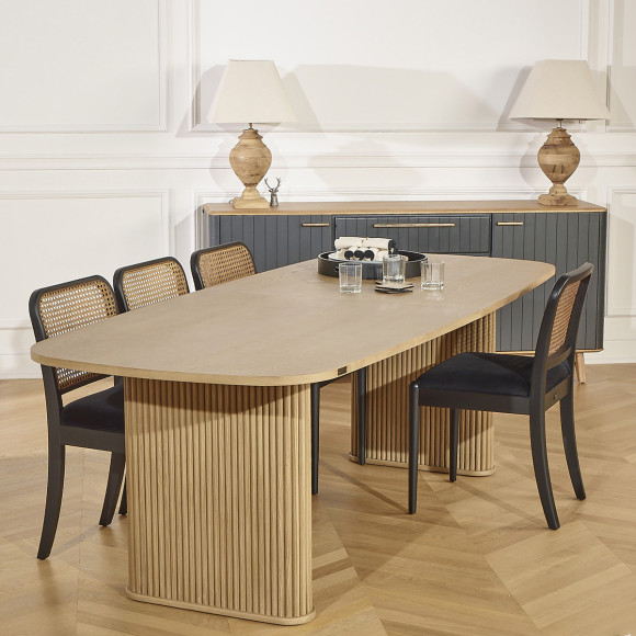 ARTHUR - Table à manger contemporaine en chêne, 8 à 10 personnes, bois certifié FSC®