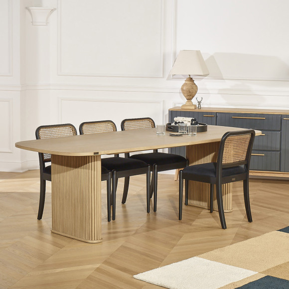 ARTHUR - Table à manger contemporaine en chêne, 8 à 10 personnes, bois certifié FSC®