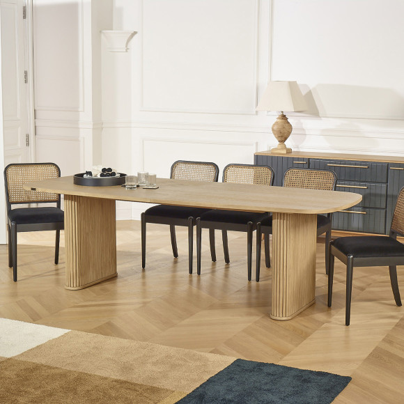 ARTHUR - Table à manger contemporaine en chêne, 8 à 10 personnes, bois certifié FSC®