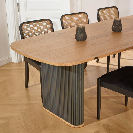 JOËL - Mesa de comedor contemporánea de roble, para 8 a 10 personas, madera certificada FSC®