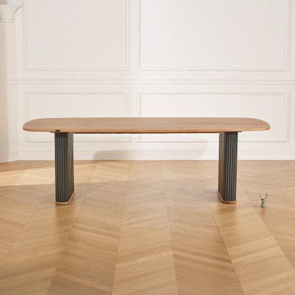 JOËL - Mesa de comedor contemporánea de roble, para 8 a 10 personas, madera certificada FSC®