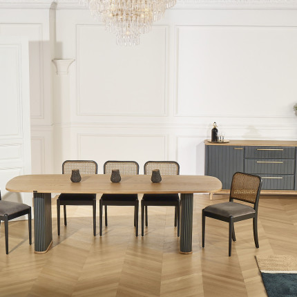 JOËL - Contemporary oak dining table, seats 8 to 10 people, FSC® certified wood