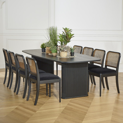 ARTHUR - Table à manger contemporaine en chêne, 8 à 10 personnes, bois certifié FSC®