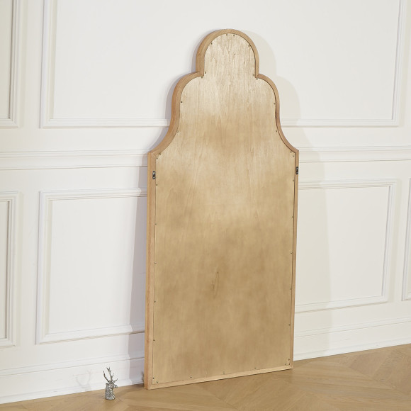 MANOSQUE - Arched mirror in romantic style with natural oak