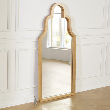 MANOSQUE - Arched mirror in romantic style with natural oak