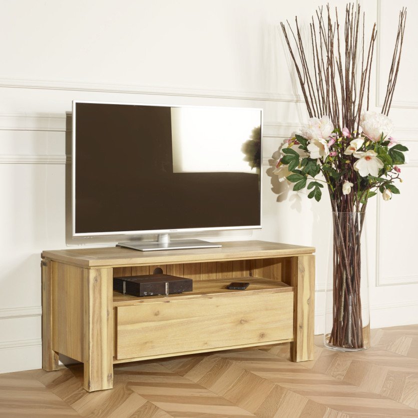 ENZO - Modern style wooden TV stand, 1 compartment, 1 drawer