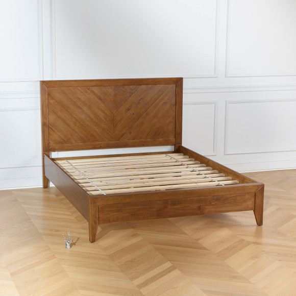 BRADLEY - Solid pine double bed, 160 x 200