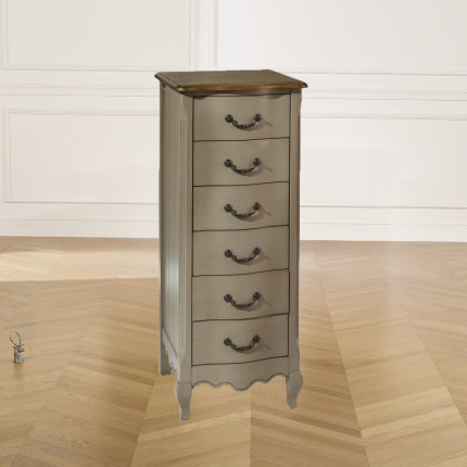 ORIANE - Storage column, oak top, 6 drawers