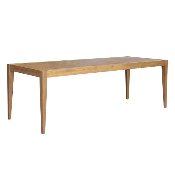 MONTANA - Table à manger extensible style moderne en chêne, 8 convives