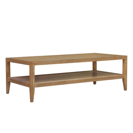 MONTANA - Table basse style contemporain en chêne, double plateau