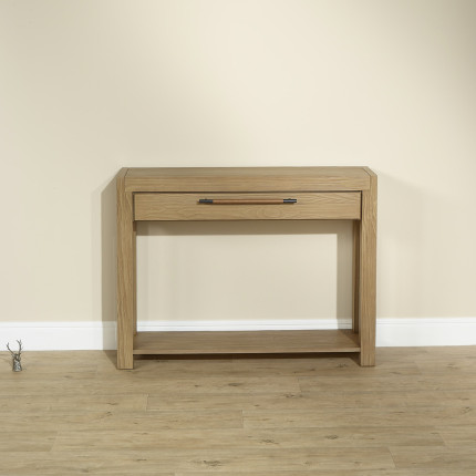 MEGÈVE – Contemporary style solid wood console, 1 drawer, FSC® certified wood