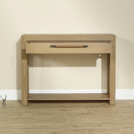 MEGÈVE – Contemporary style solid wood console, 1 drawer, FSC® certified wood