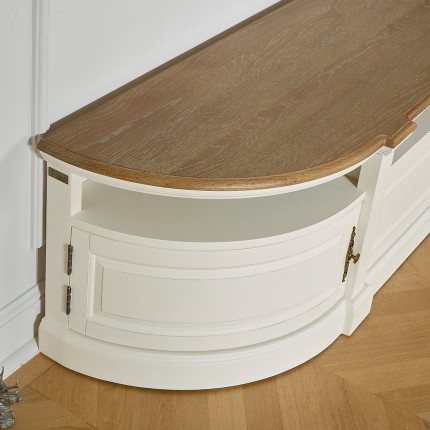 JOSEPHINE - Shabby Chic TV-Möbel, Eichenplatte, 4 Türen, FSC®-zertifiziertes Holz