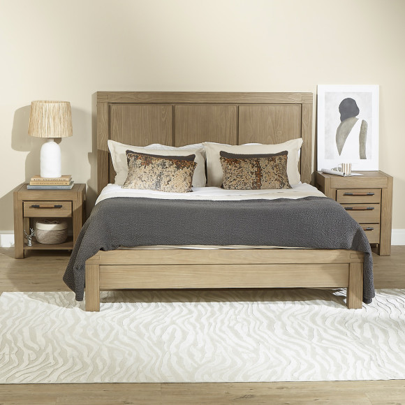 MEGÈVE – Modern design bed in solid wood, 160 x 200, FSC® certified wood