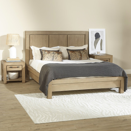 MEGÈVE – Cama de diseño moderno en madera maciza, 160 x 200, madera certificada FSC®