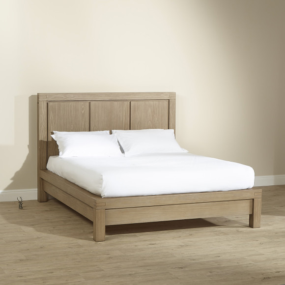 MEGÈVE – Cama de diseño moderno en madera maciza, 160 x 200, madera certificada FSC®