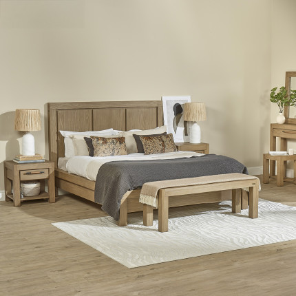 MEGÈVE – Modern design bed in solid wood, 160 x 200, FSC® certified wood