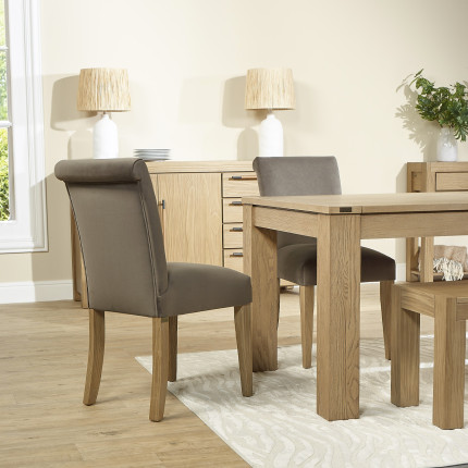 MEGÈVE – Contemporary chairs in solid wood and polyester velvet, set of 2, FSC® certified wood