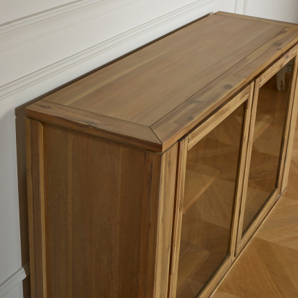 Parte superiore di credenza in acacia con 2 ante, Enzo