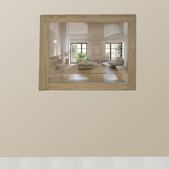 MEGÈVE – Grand miroir en bois massif style contemporain, bois certifié FSC®