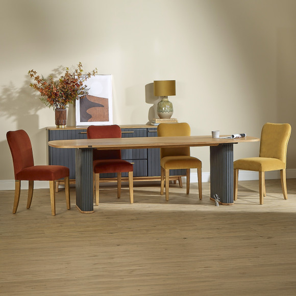 JOËL - Contemporary oak dining table, seats 8 to 10 people, FSC® certified wood