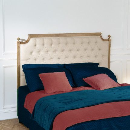 VENICE - Headboard, oak, cotton linen, 160 cm, FSC® certified wood