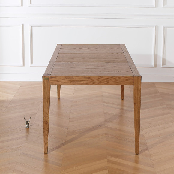 MONTANA - Table à manger extensible style moderne en chêne, 8 convives