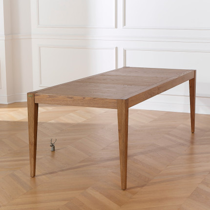 MONTANA - Table à manger extensible style moderne en chêne, 8 convives