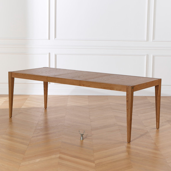 MONTANA - Table à manger extensible style moderne en chêne, 8 convives