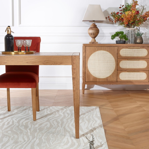 MONTANA - Sideboard aus Eiche im zeitgenössischen Stil, 2 Türen, 3 Schubladen