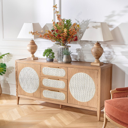 MONTANA - Sideboard aus Eiche im zeitgenössischen Stil, 2 Türen, 3 Schubladen