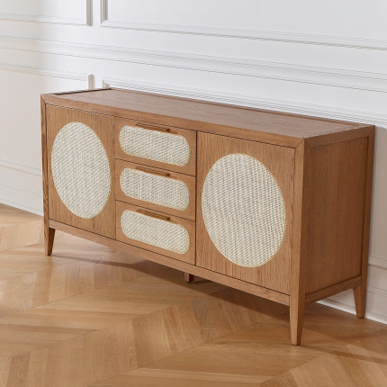 MONTANA - Sideboard aus Eiche im zeitgenössischen Stil, 2 Türen, 3 Schubladen