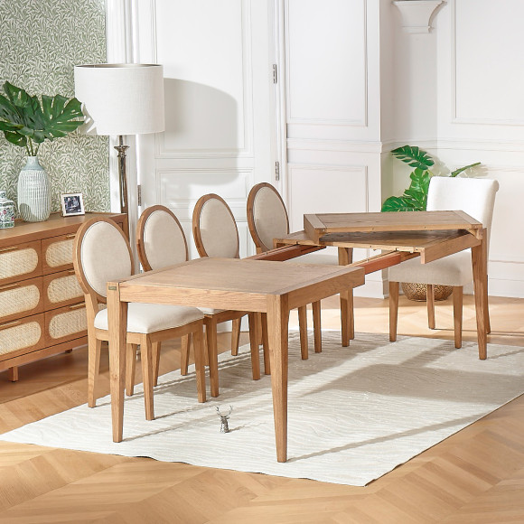 MONTANA - Modern Extendable Oak Dining Table, 8 Seats