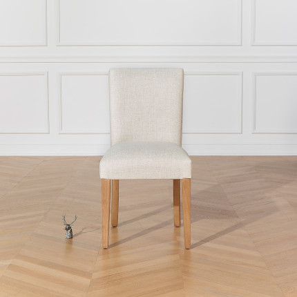 ALBA – Comfortable chairs in shabby chic style made from solid rubberwood and polyester, FSC® certified wood