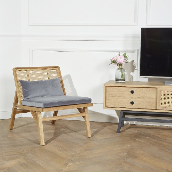 Fauteuil scandinave en cannage