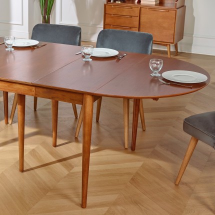 Table extensible scandinave en bois NATHALIE