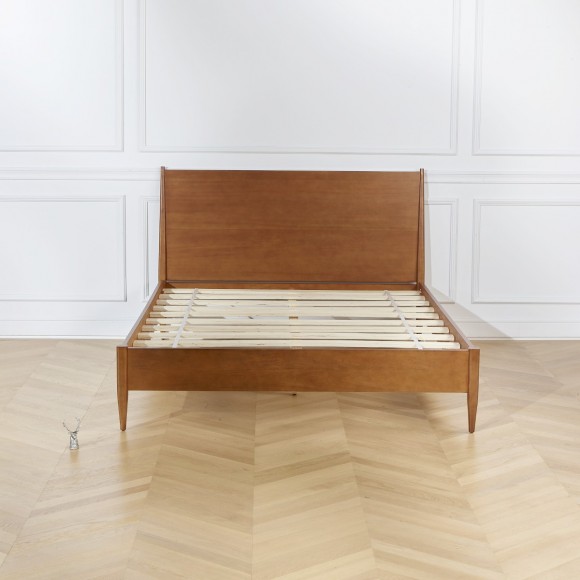 DALHIA - Lit Double Queen Size Scandinave en Bois 160x200