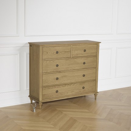 Commode Olivia, 2 + 3 Tiroirs Chêne